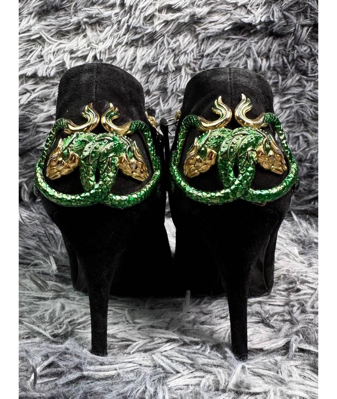 JUST CAVALLI Черные замшевые ботинки, фото 5