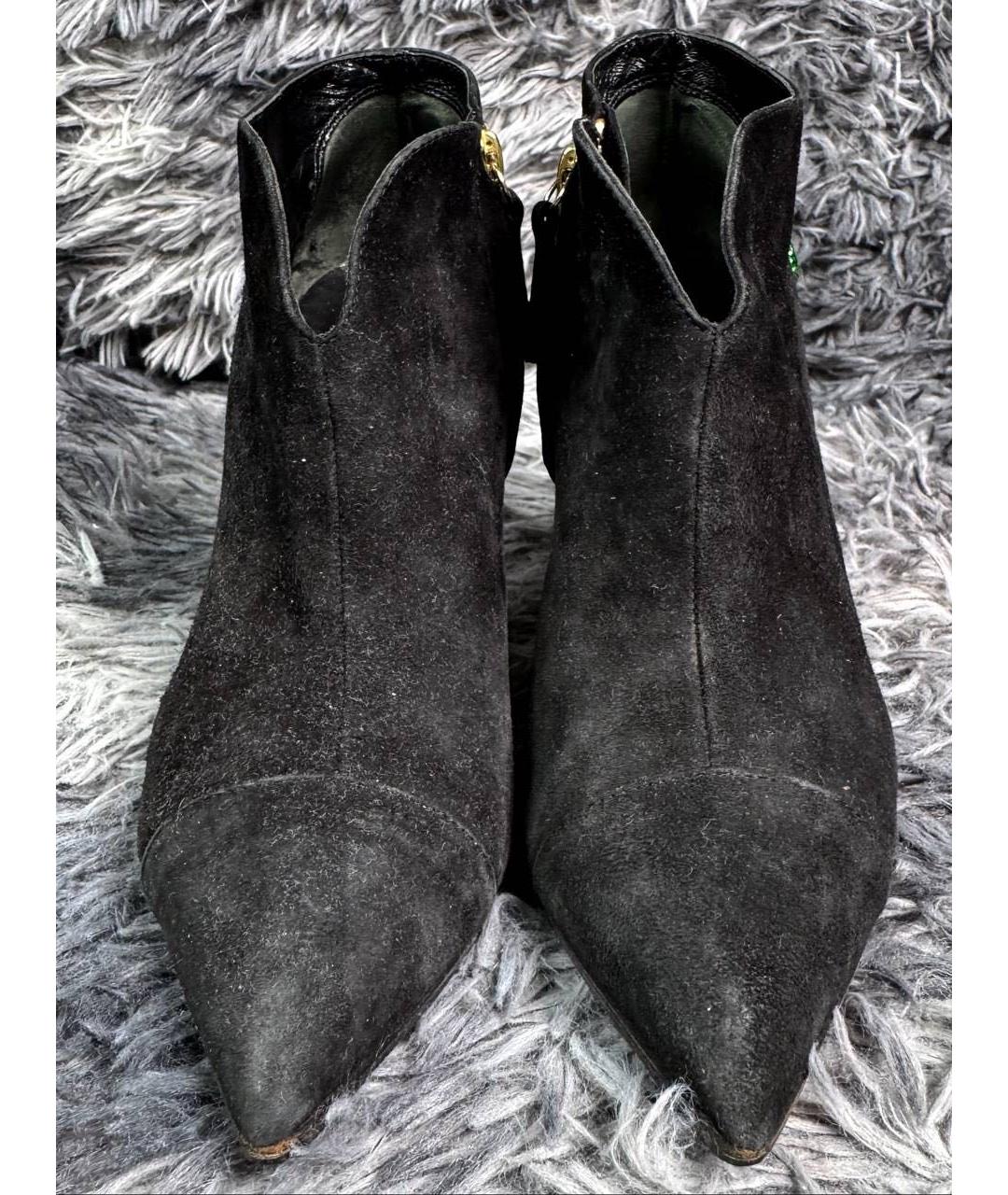 JUST CAVALLI Черные замшевые ботинки, фото 3