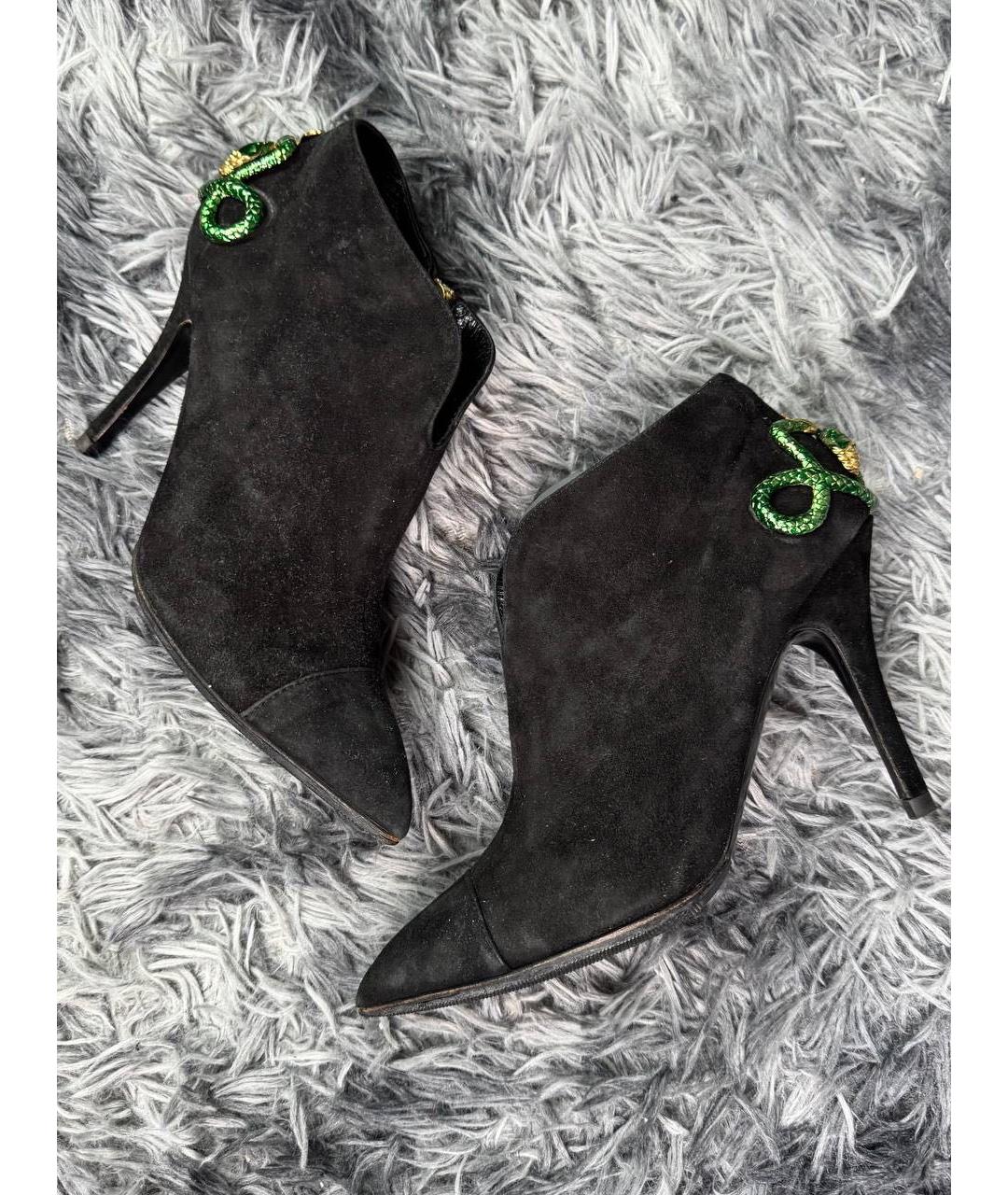 JUST CAVALLI Черные замшевые ботинки, фото 2