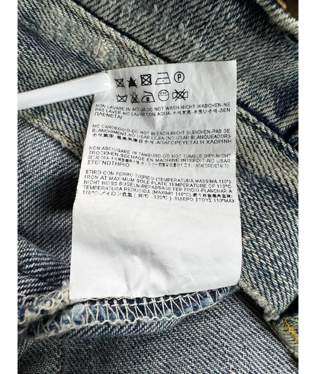 SAINT LAURENT Голубые хлопковые джинсы слим, фото 7