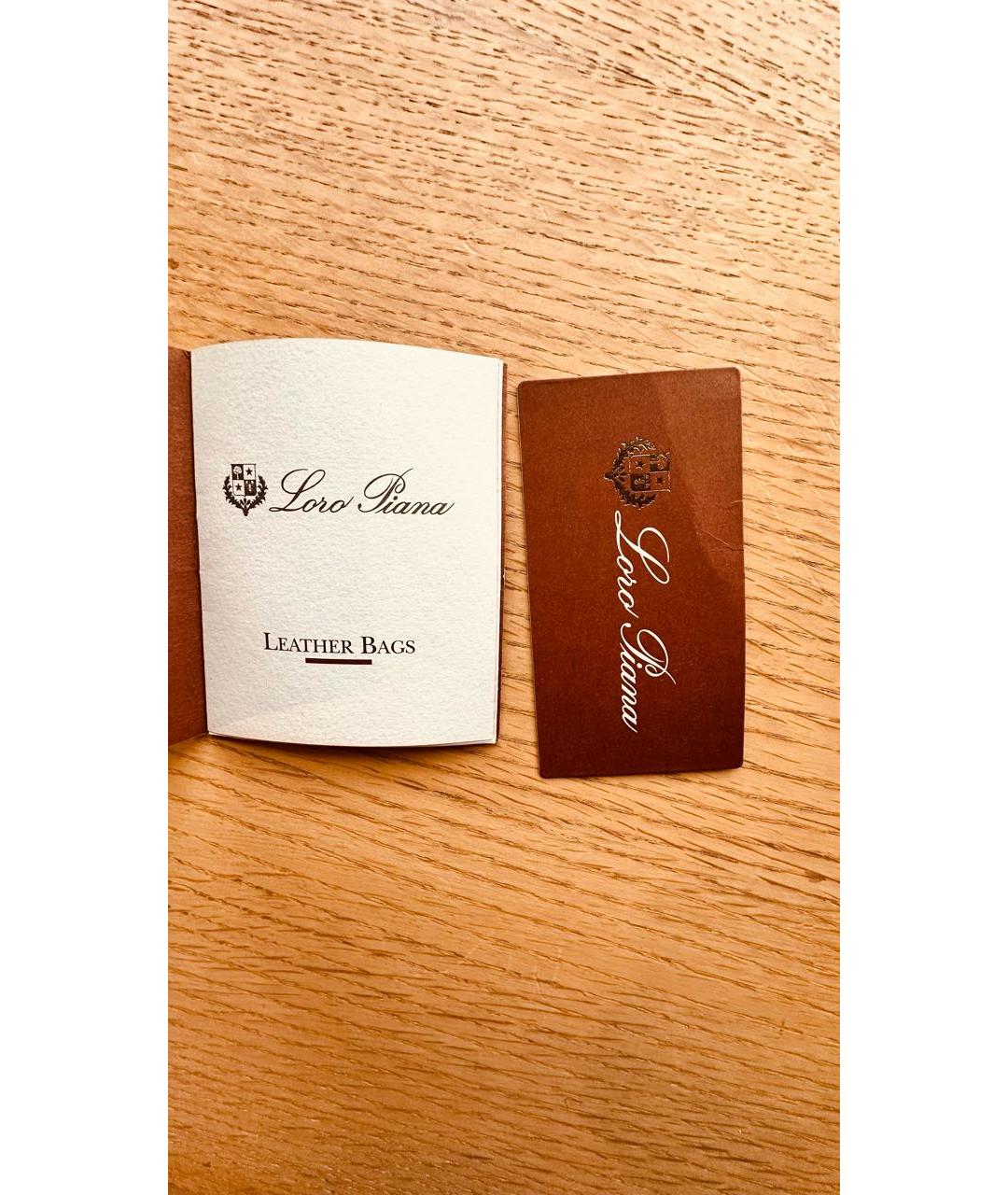 LORO PIANA Коралловая кожаная сумка через плечо, фото 5