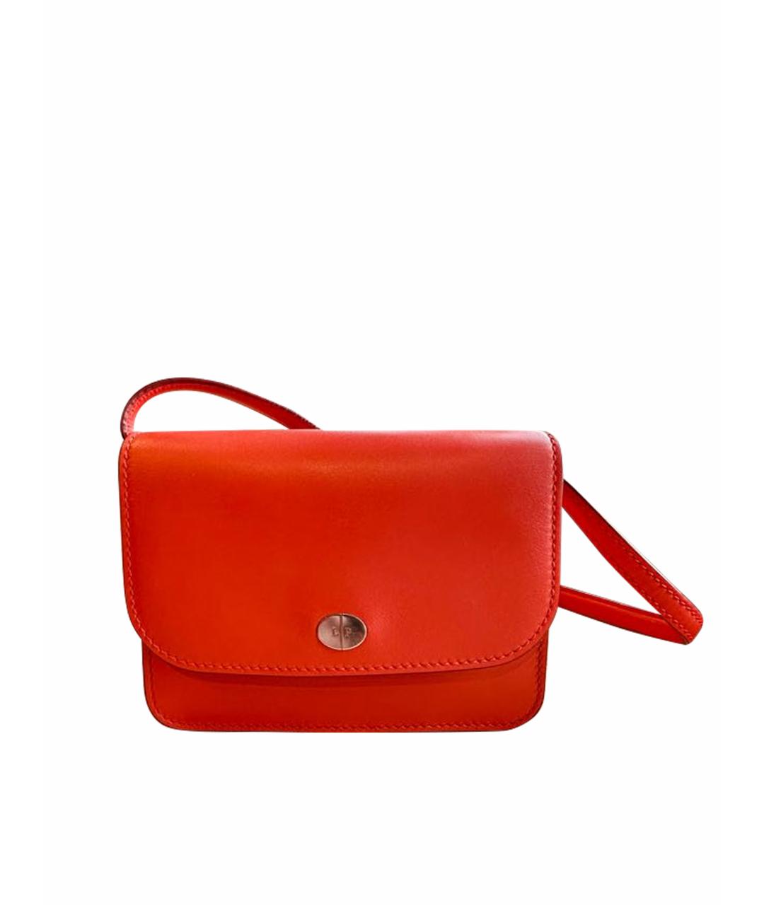 LORO PIANA Коралловая кожаная сумка через плечо, фото 1