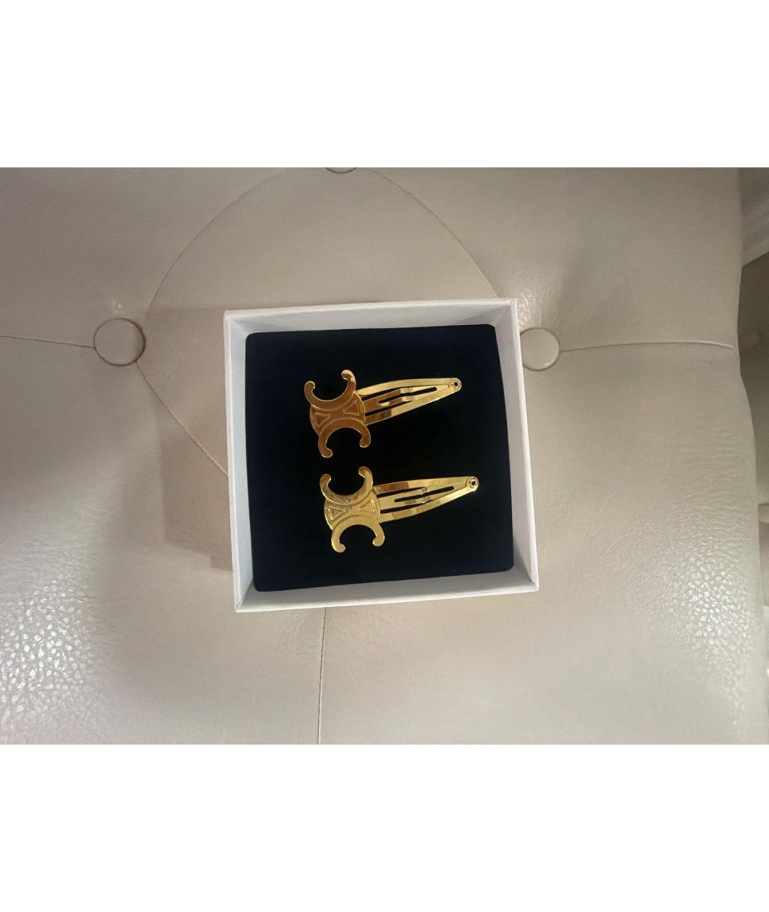 CELINE Золотая заколка, фото 6