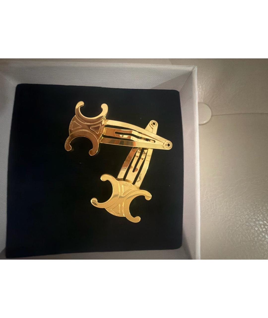 CELINE Золотая заколка, фото 3