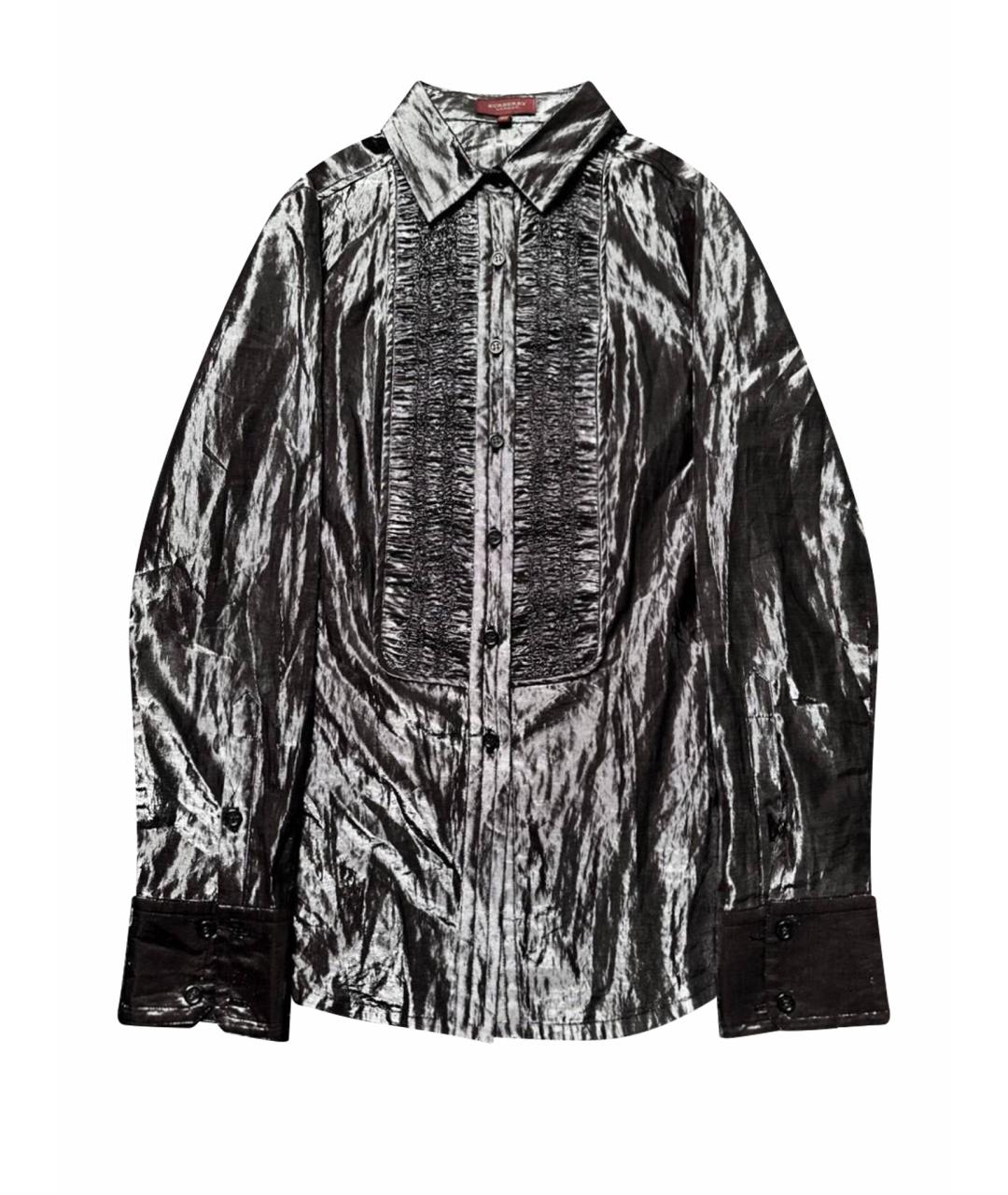 BURBERRY Серебряная хлопковая кэжуал рубашка, фото 1