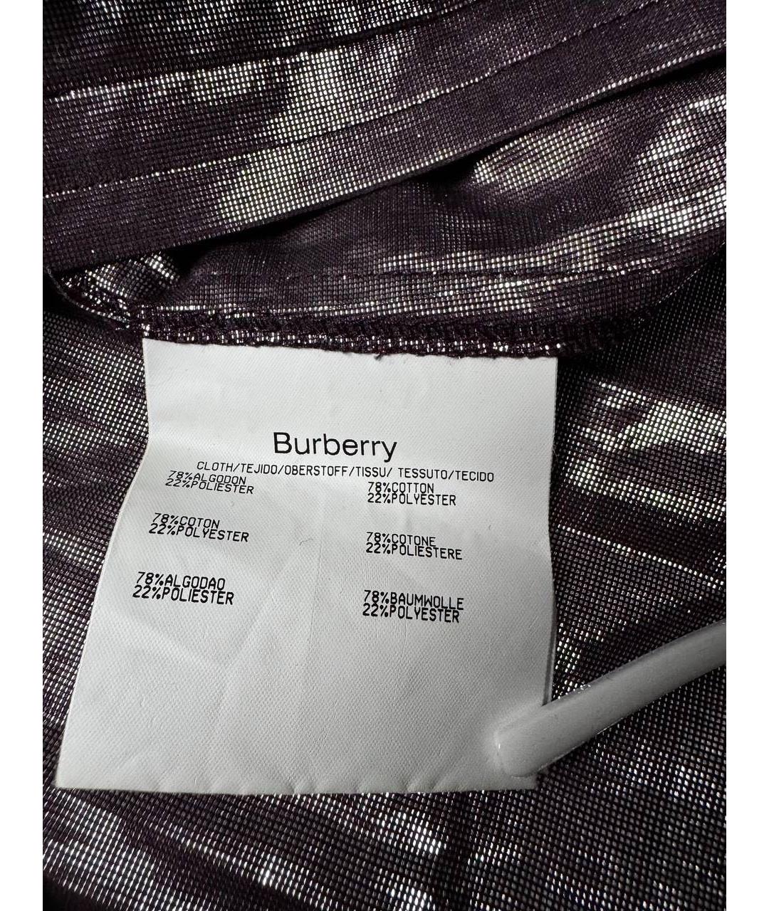 BURBERRY Серебряная хлопковая кэжуал рубашка, фото 5