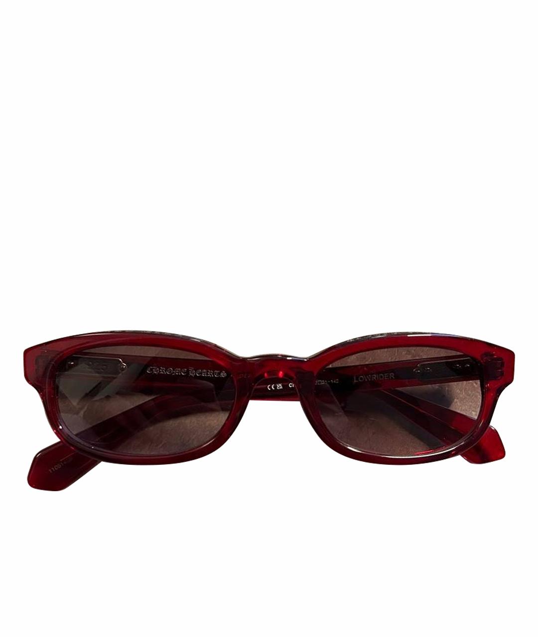 CHROME HEARTS Бордовые пластиковые солнцезащитные очки, фото 5