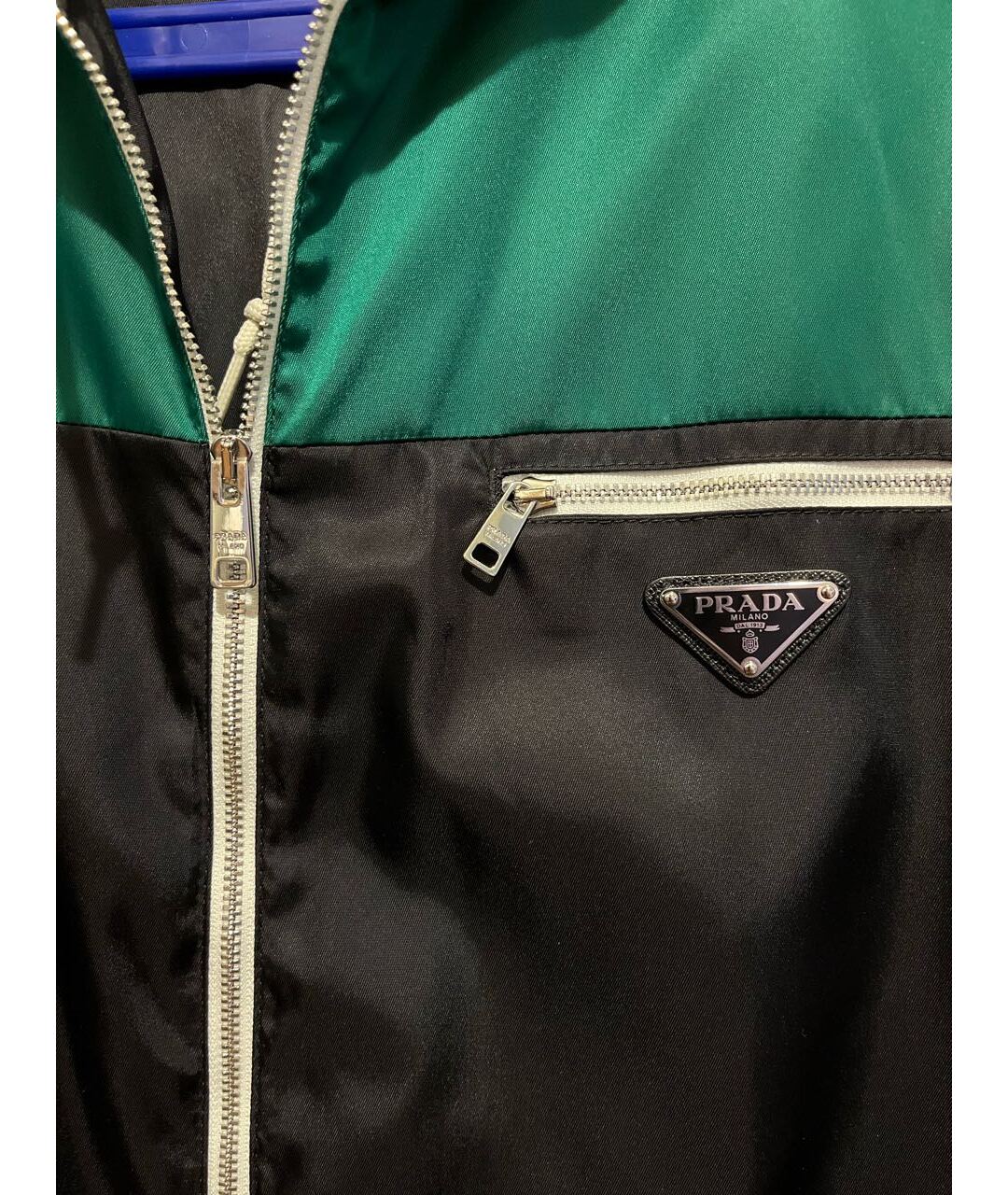 PRADA Зеленая полиамидовая спортивная куртка, фото 2