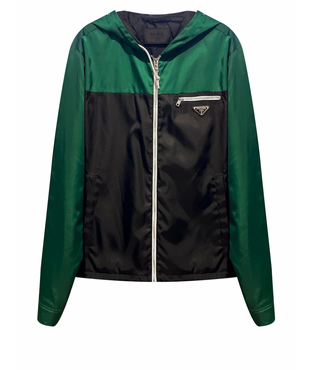 PRADA Зеленая полиамидовая спортивная куртка, фото 1
