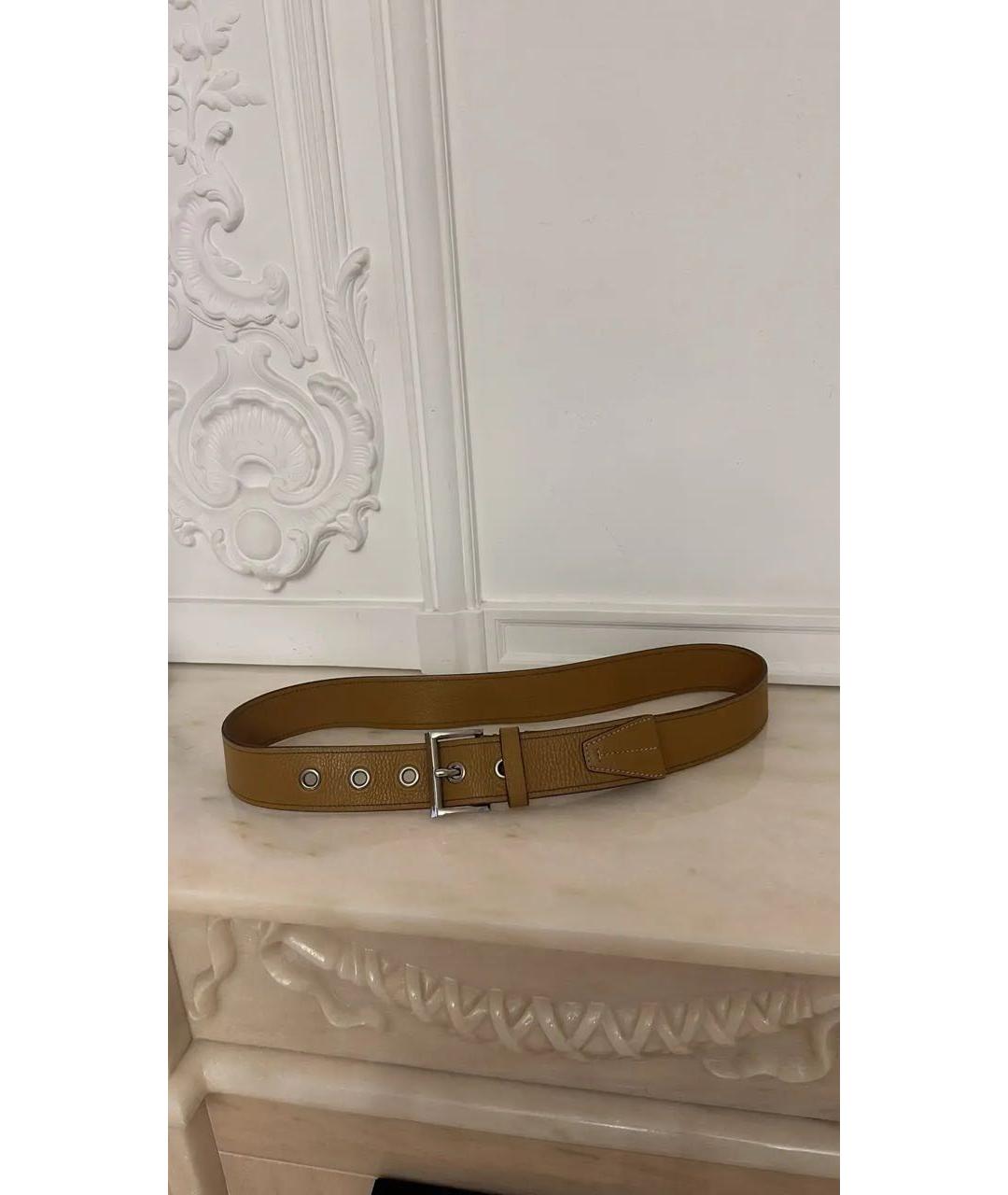 PRADA Коричневый кожаный ремень, фото 6