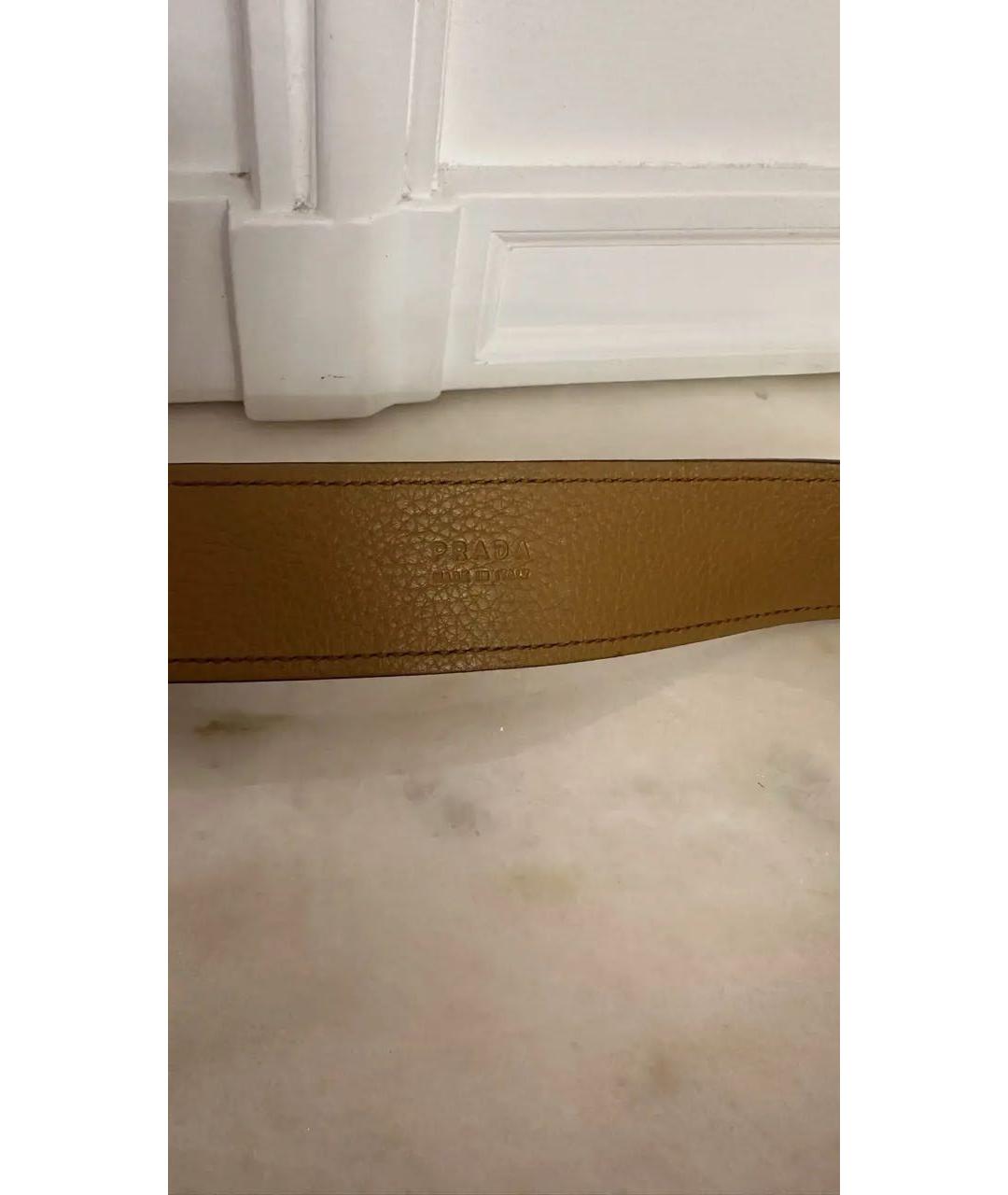 PRADA Коричневый кожаный ремень, фото 4
