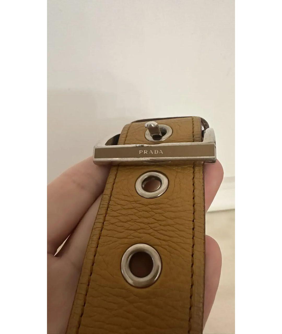 PRADA Коричневый кожаный ремень, фото 3