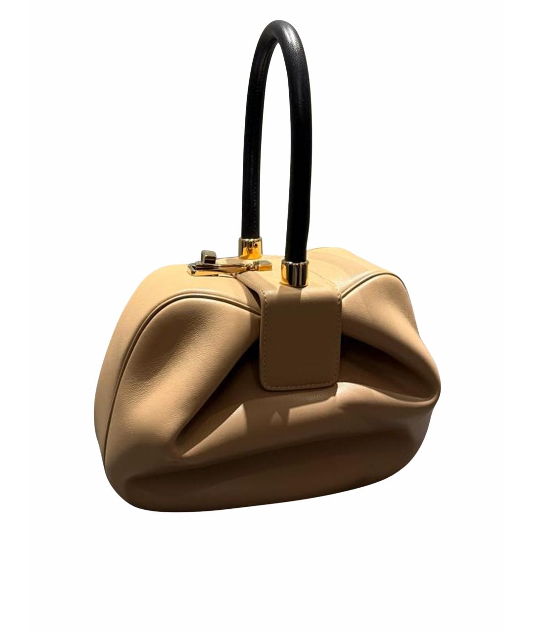 GABRIELA HEARST Бежевая кожаная сумка с короткими ручками, фото 1