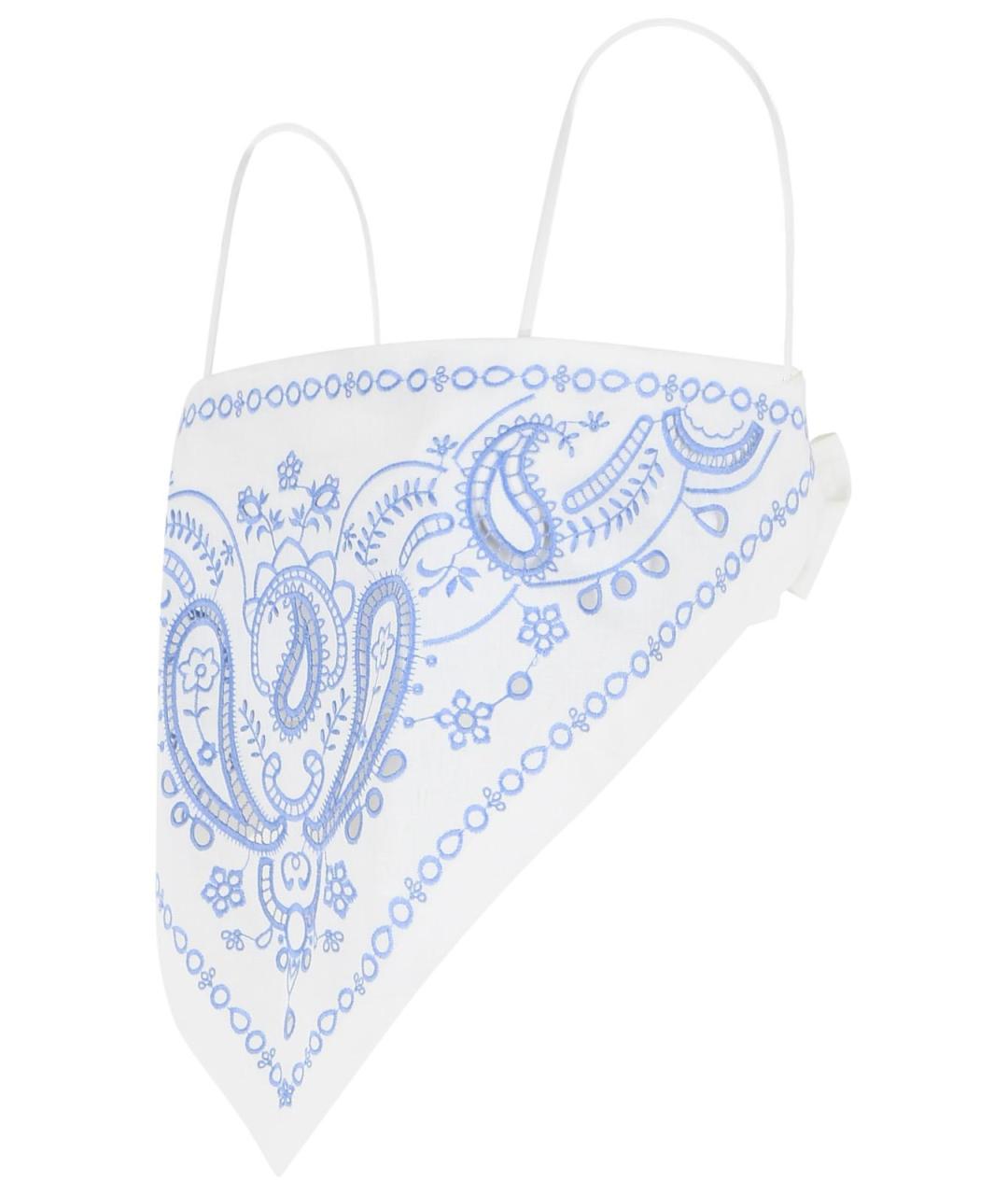 SELF-PORTRAIT Белая льняная майка, фото 2