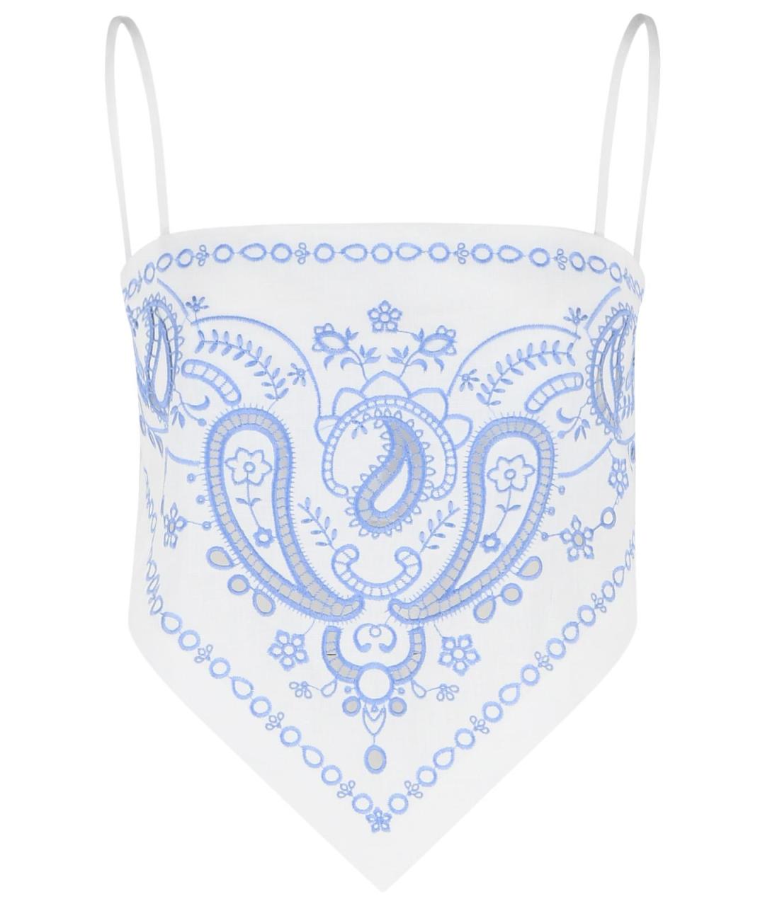 SELF-PORTRAIT Белая льняная майка, фото 1