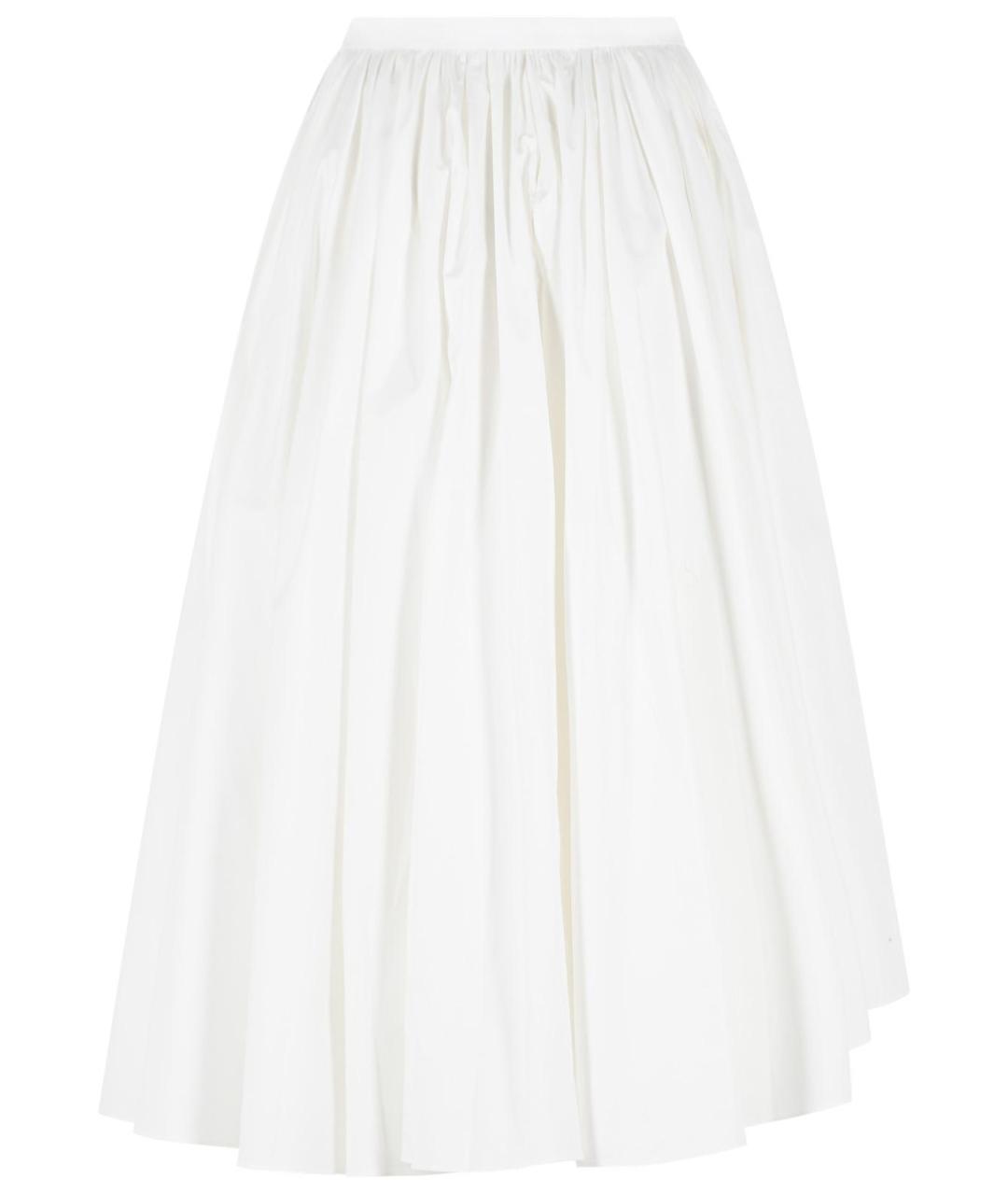 SELF-PORTRAIT Белая хлопковая юбка миди, фото 3