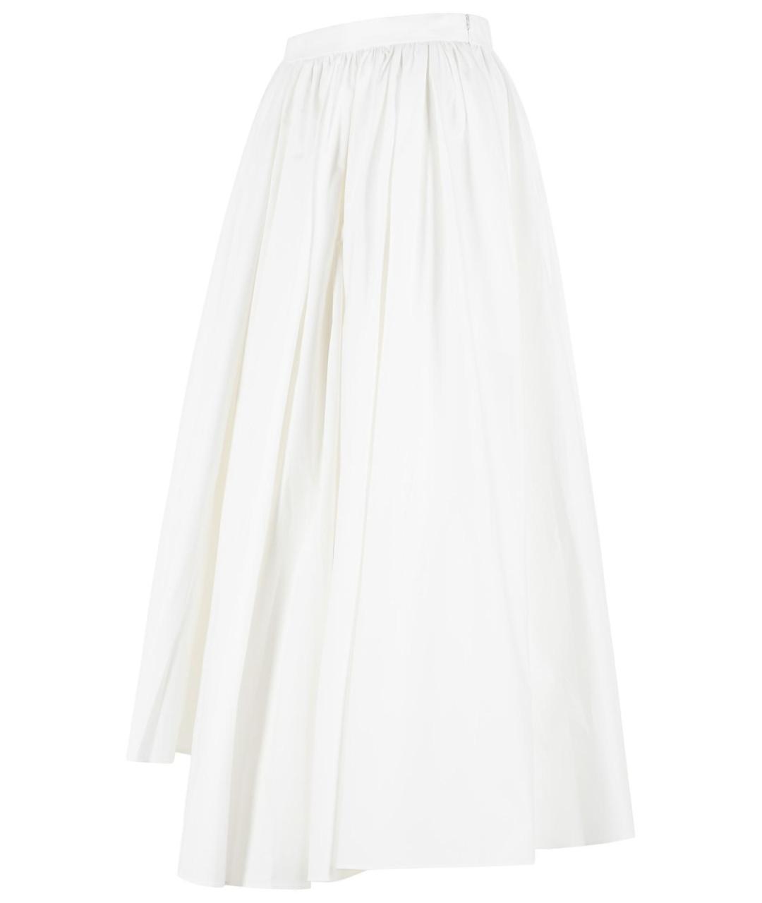 SELF-PORTRAIT Белая хлопковая юбка миди, фото 2