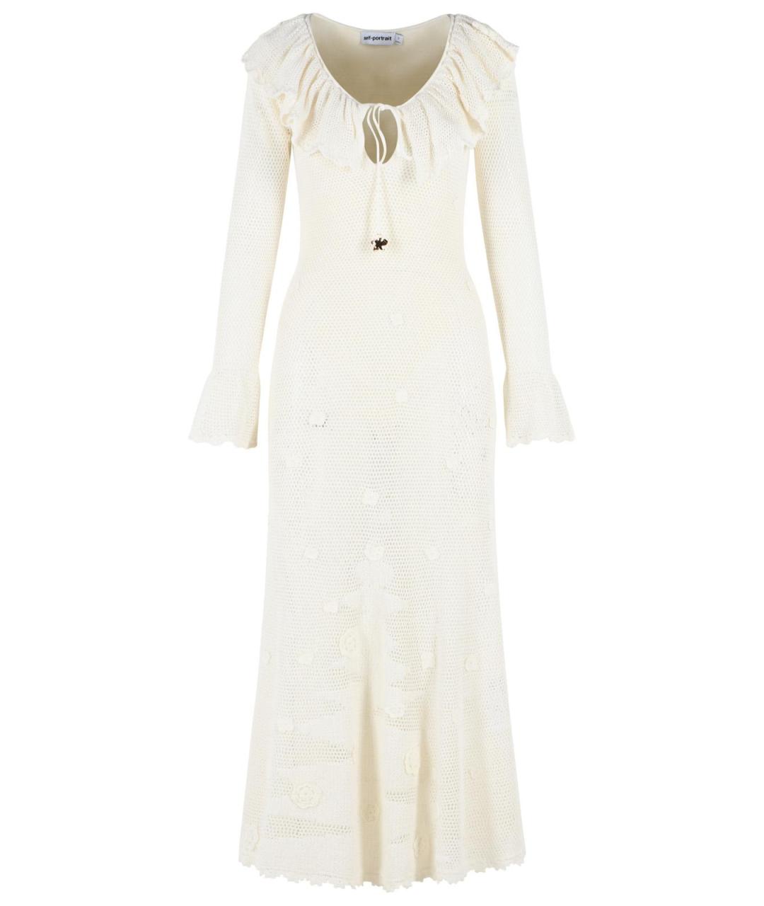 SELF-PORTRAIT Белое хлопковое повседневное платье, фото 1
