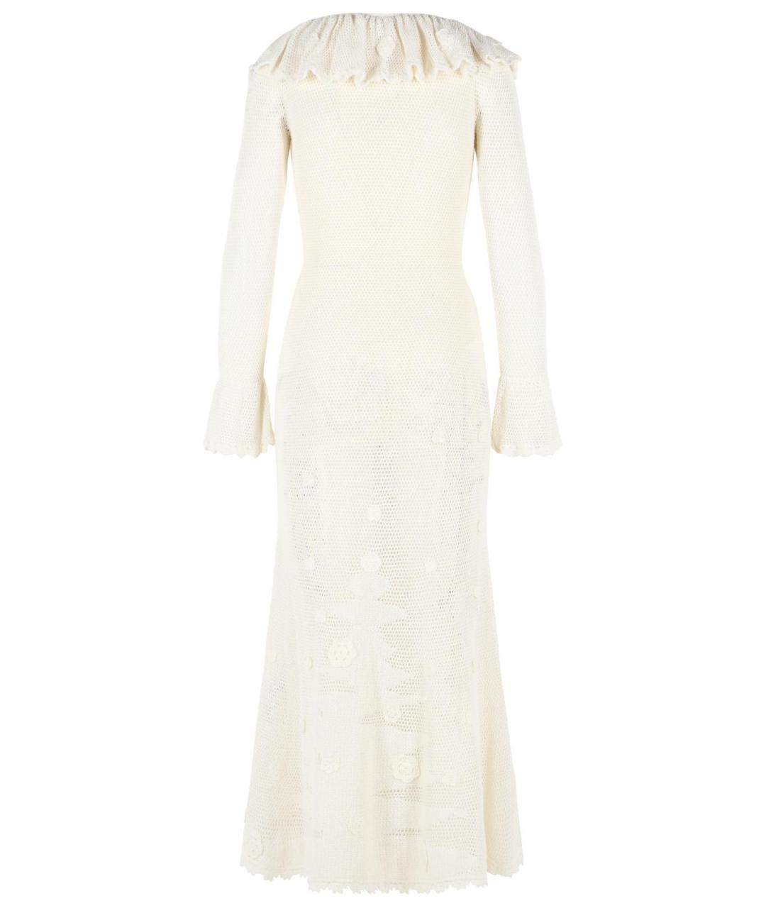 SELF-PORTRAIT Белое хлопковое повседневное платье, фото 3