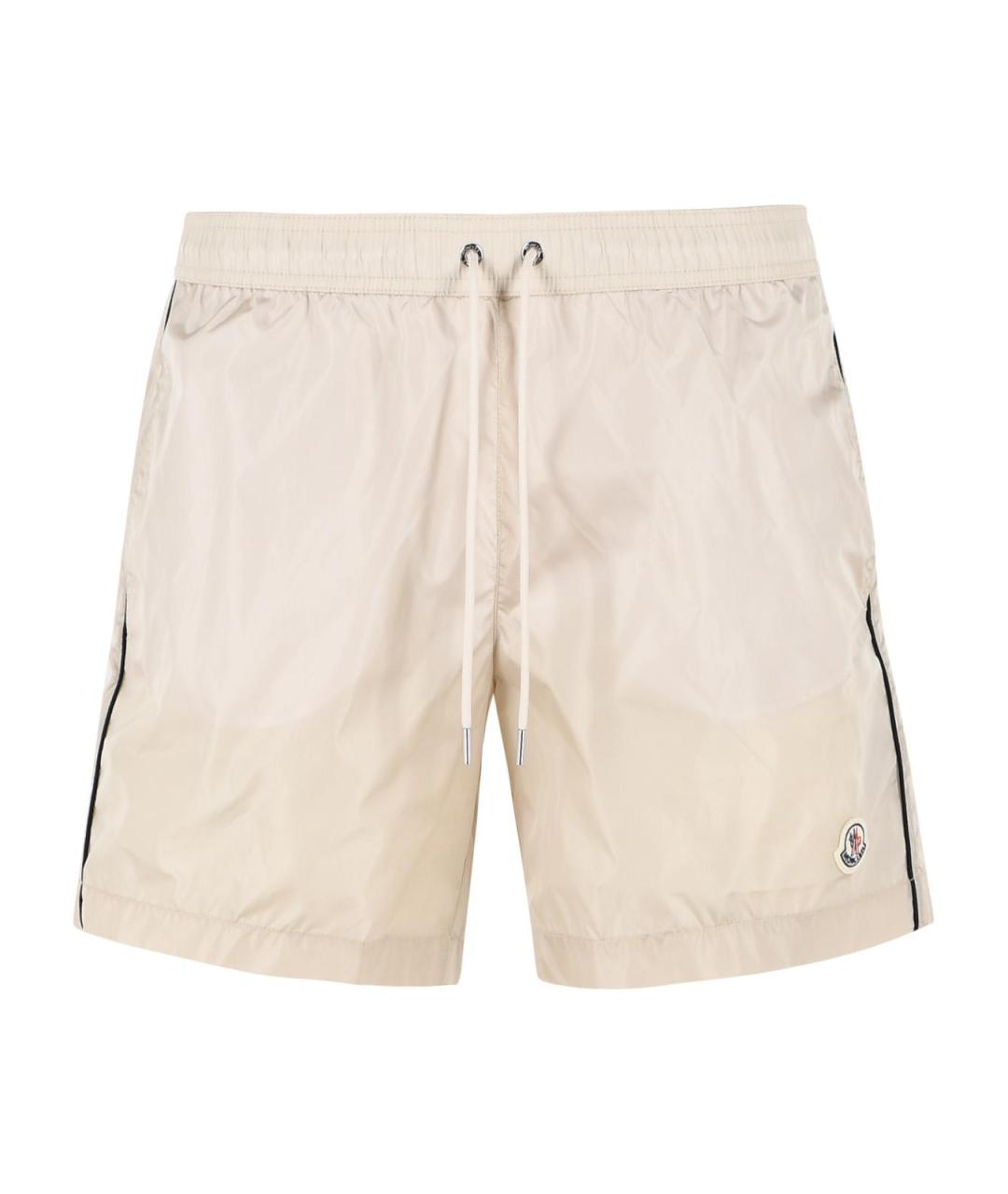 MONCLER Белые полиамидовые плавки, фото 1