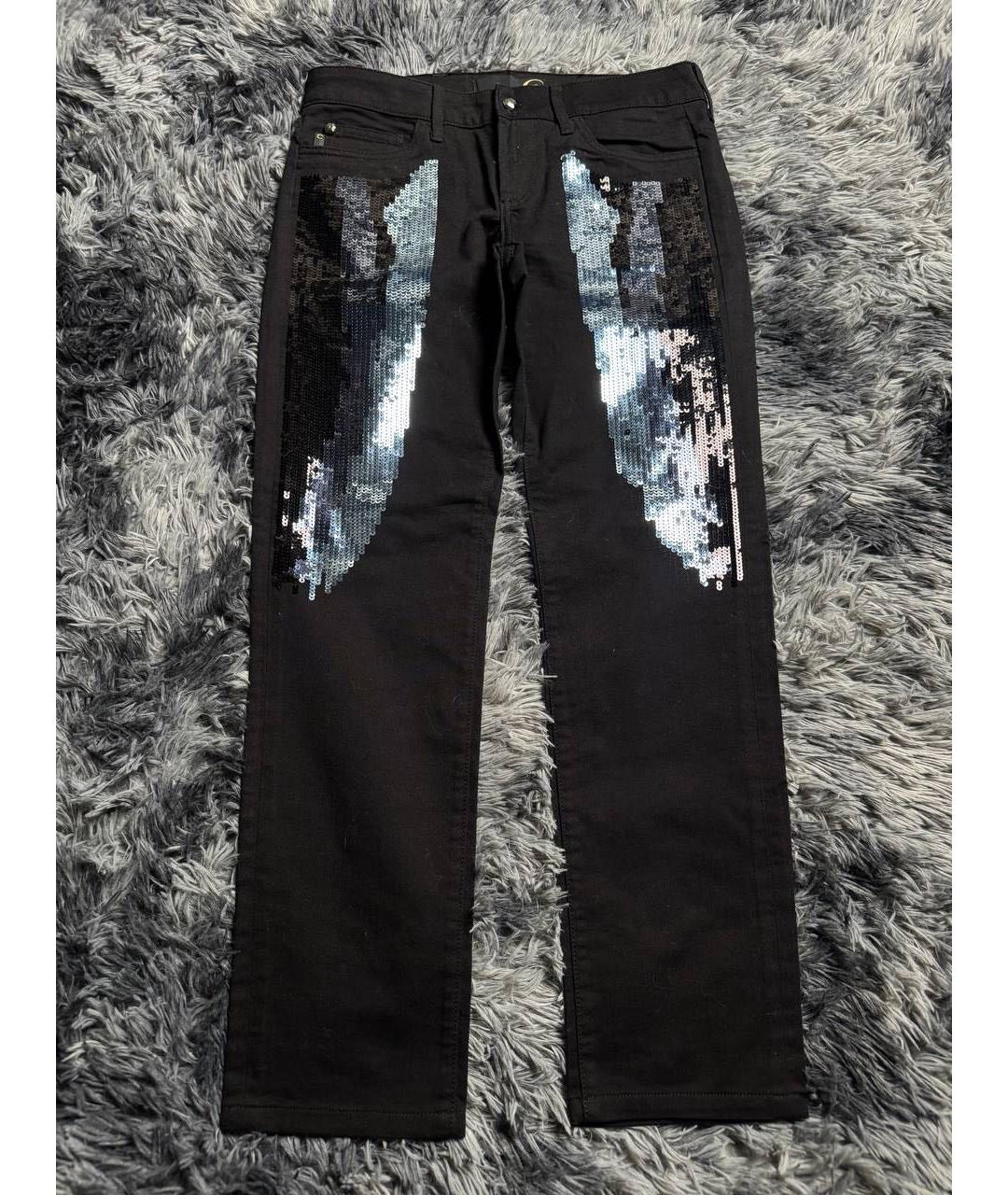 JUST CAVALLI Черные хлопковые джинсы слим, фото 5