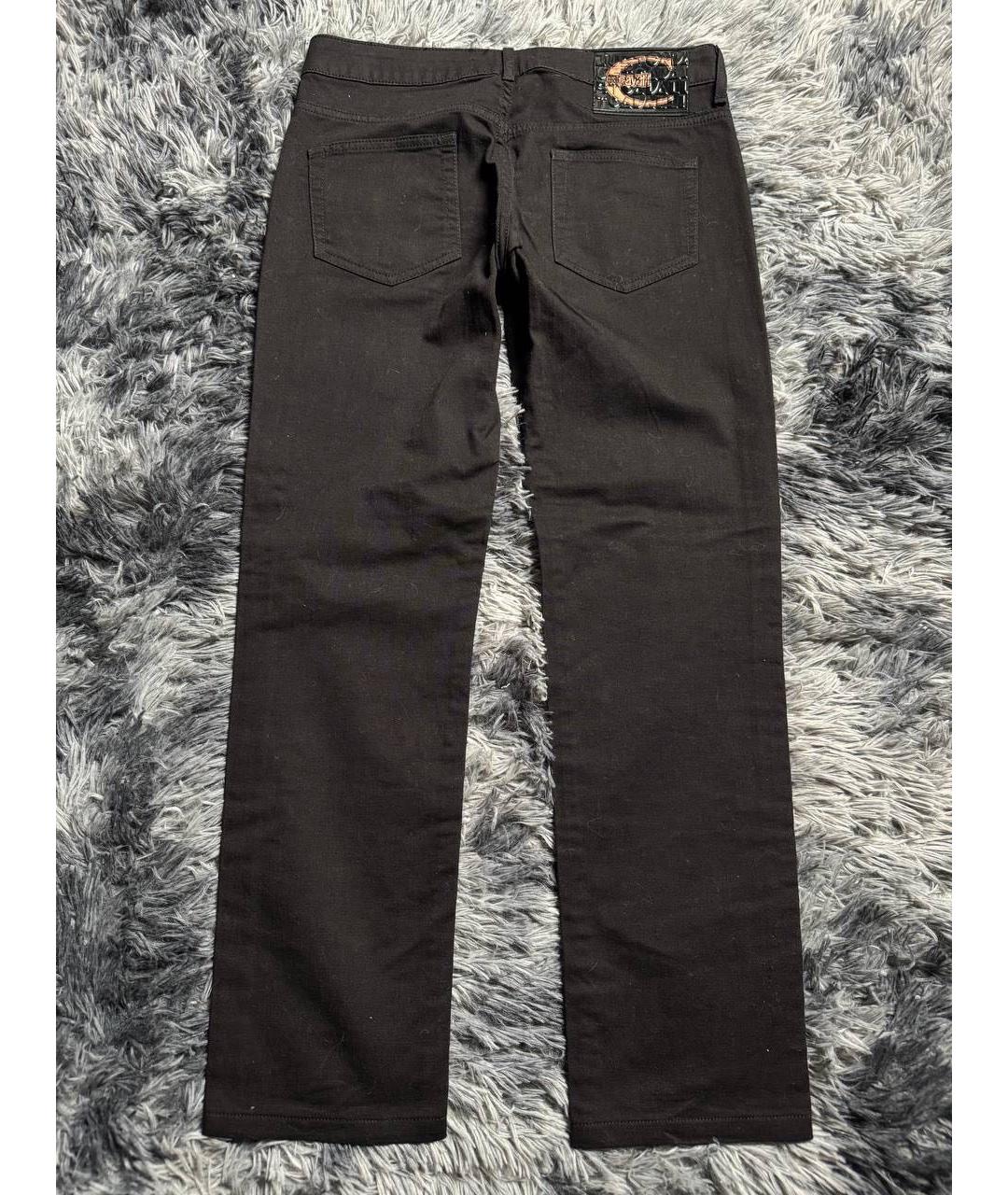 JUST CAVALLI Черные хлопковые джинсы слим, фото 2