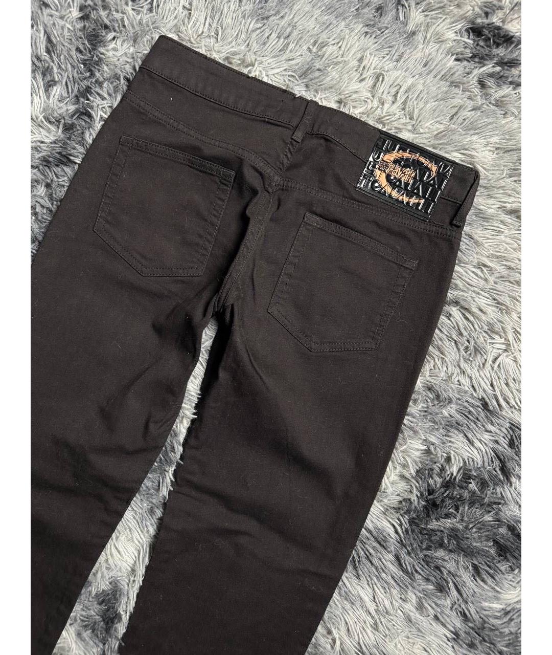 JUST CAVALLI Черные хлопковые джинсы слим, фото 4