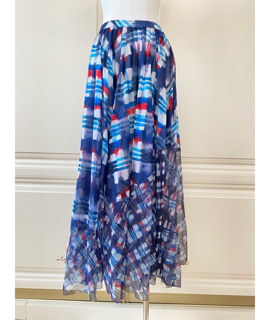 CHANEL Синяя хлопковая юбка миди, фото 9