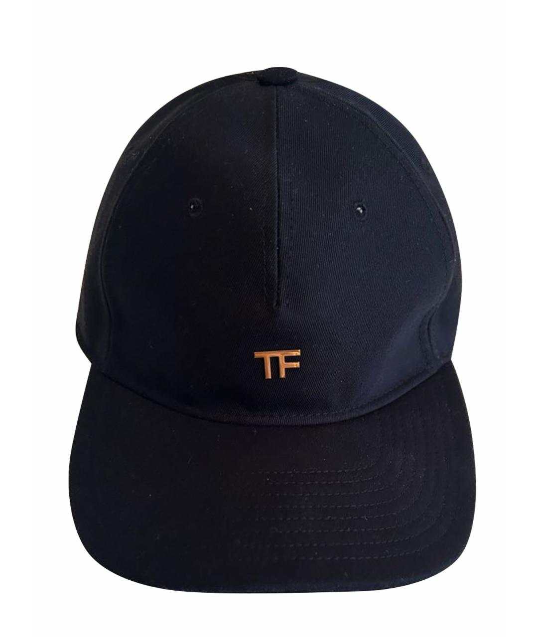TOM FORD Черная хлопковая кепка, фото 1