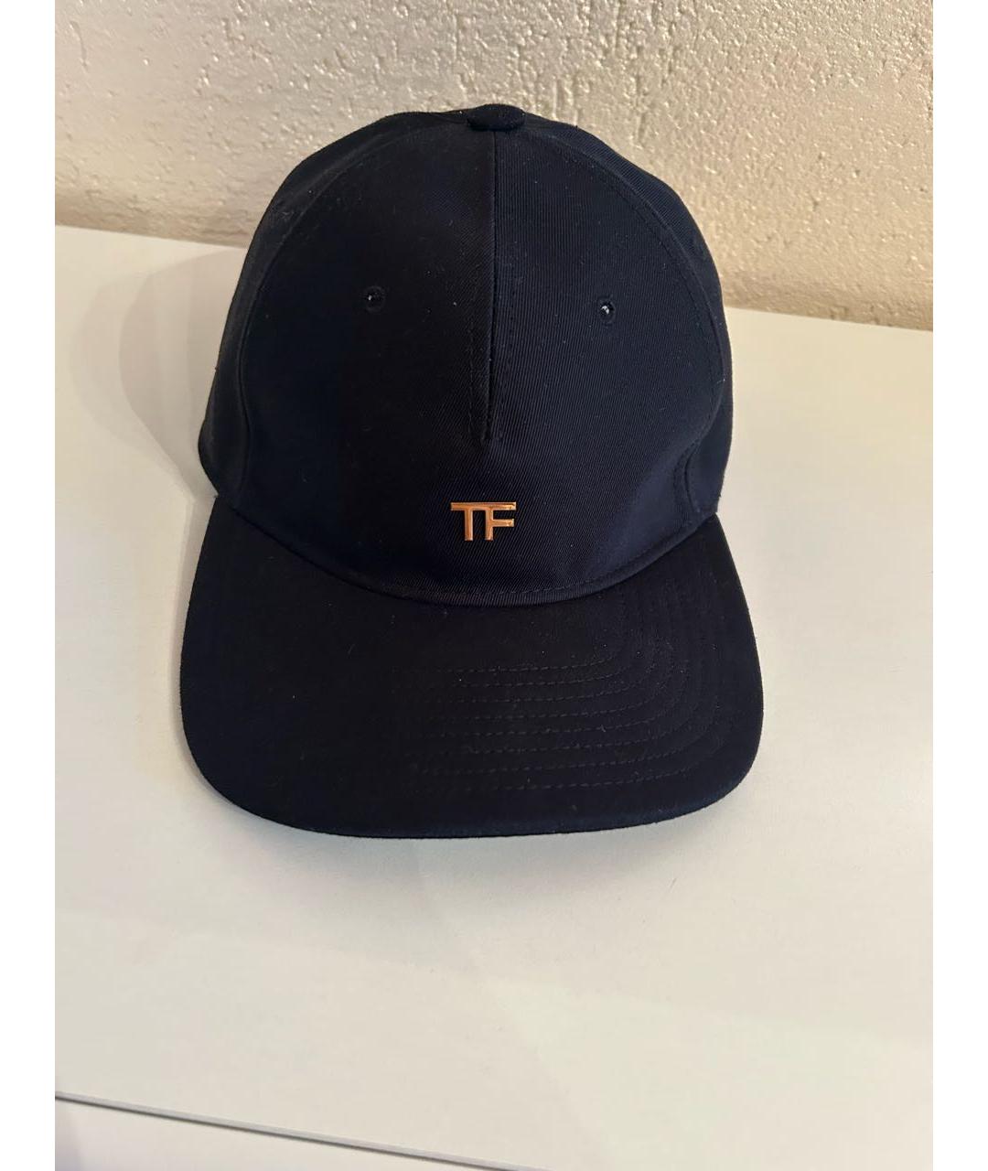 TOM FORD Черная хлопковая кепка, фото 4