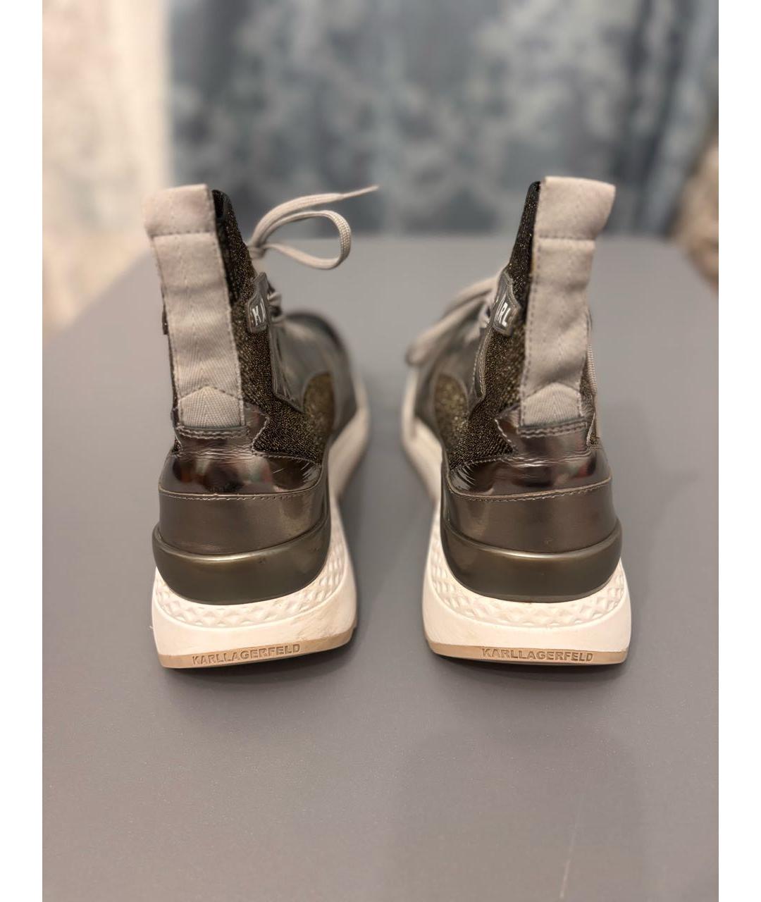 KARL LAGERFELD Серебряные кроссовки, фото 4