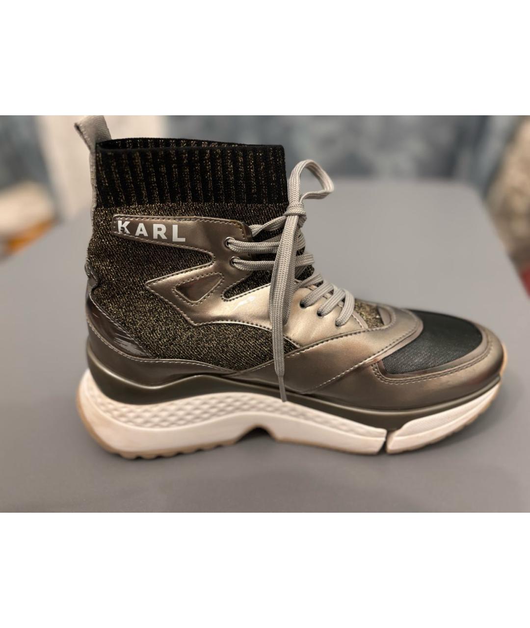 KARL LAGERFELD Серебряные кроссовки, фото 9