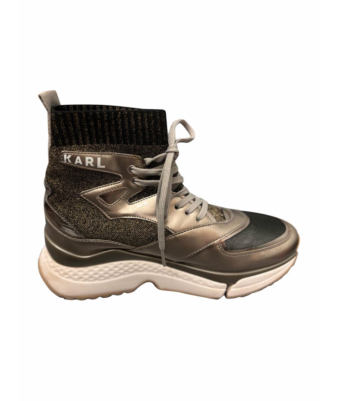 KARL LAGERFELD Серебряные кроссовки, фото 1