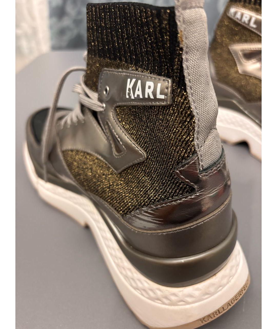 KARL LAGERFELD Серебряные кроссовки, фото 5