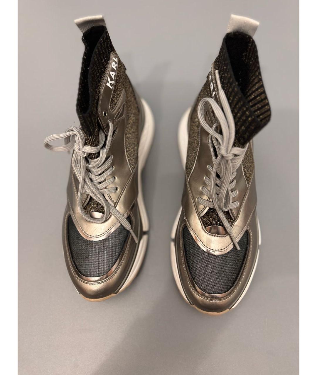 KARL LAGERFELD Серебряные кроссовки, фото 3