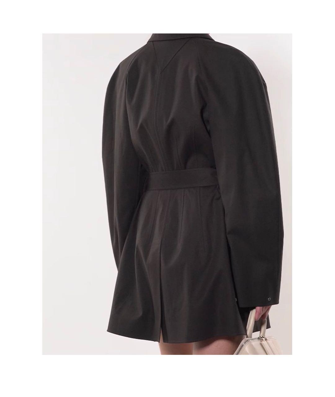 BOTTEGA VENETA Коричневое хлопковое пальто, фото 6