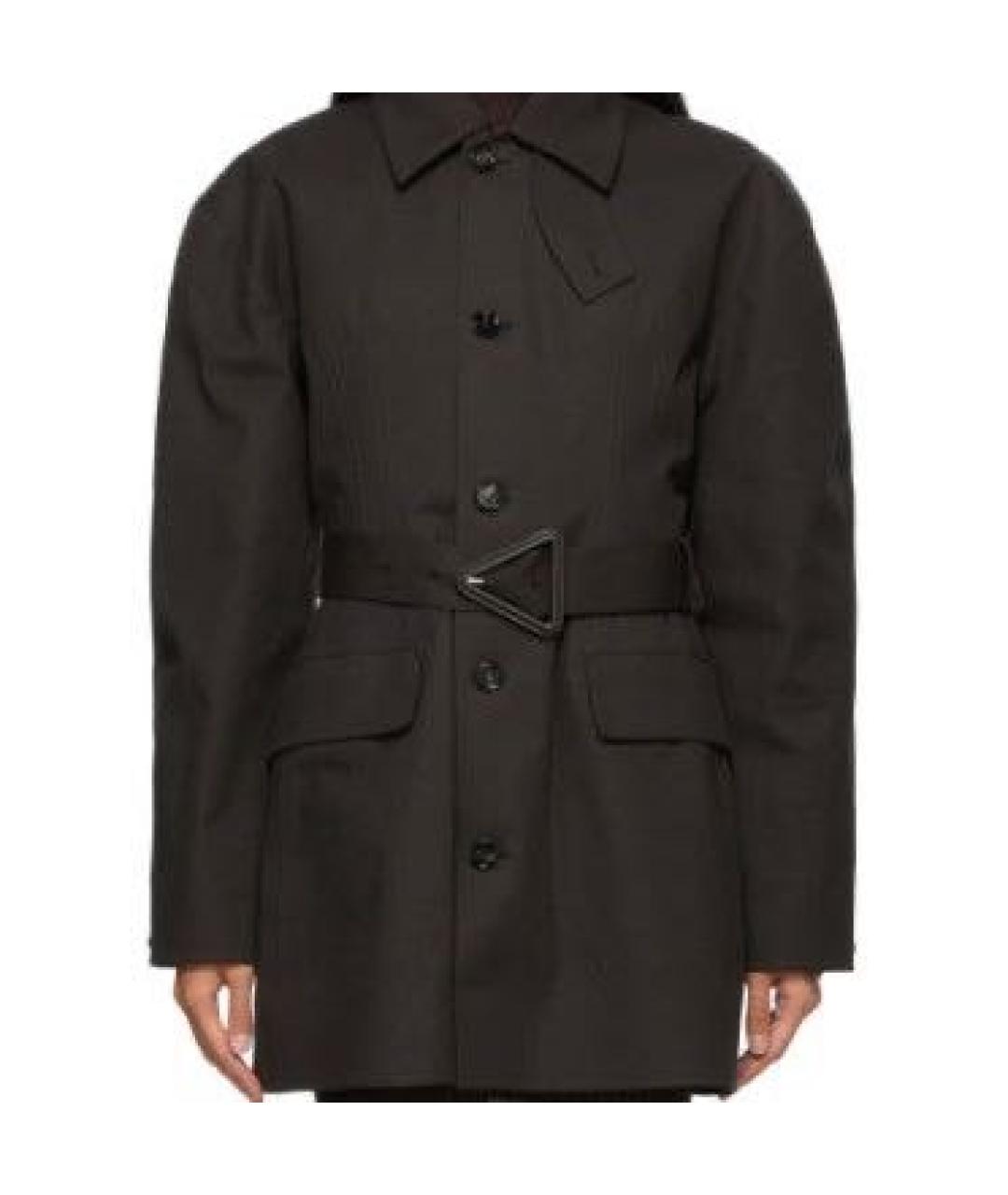 BOTTEGA VENETA Коричневое хлопковое пальто, фото 5