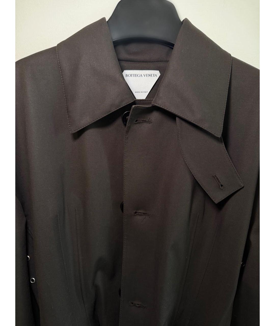 BOTTEGA VENETA Коричневое хлопковое пальто, фото 3