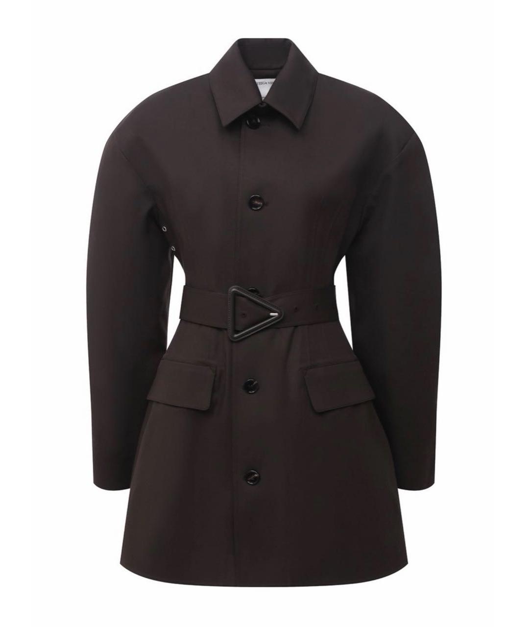 BOTTEGA VENETA Коричневое хлопковое пальто, фото 7