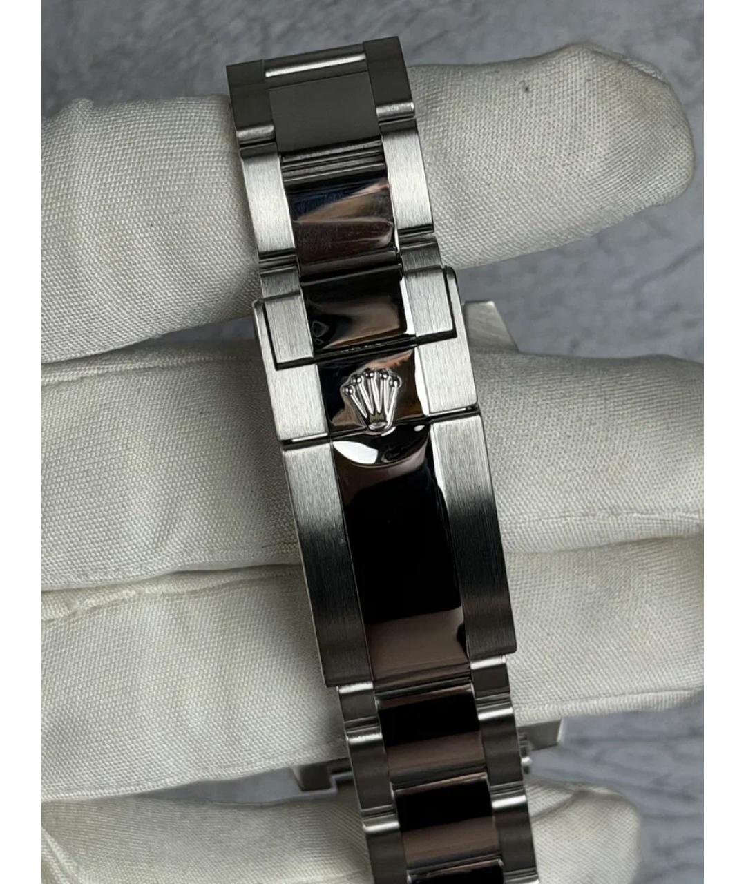 ROLEX Черные металлические часы, фото 7