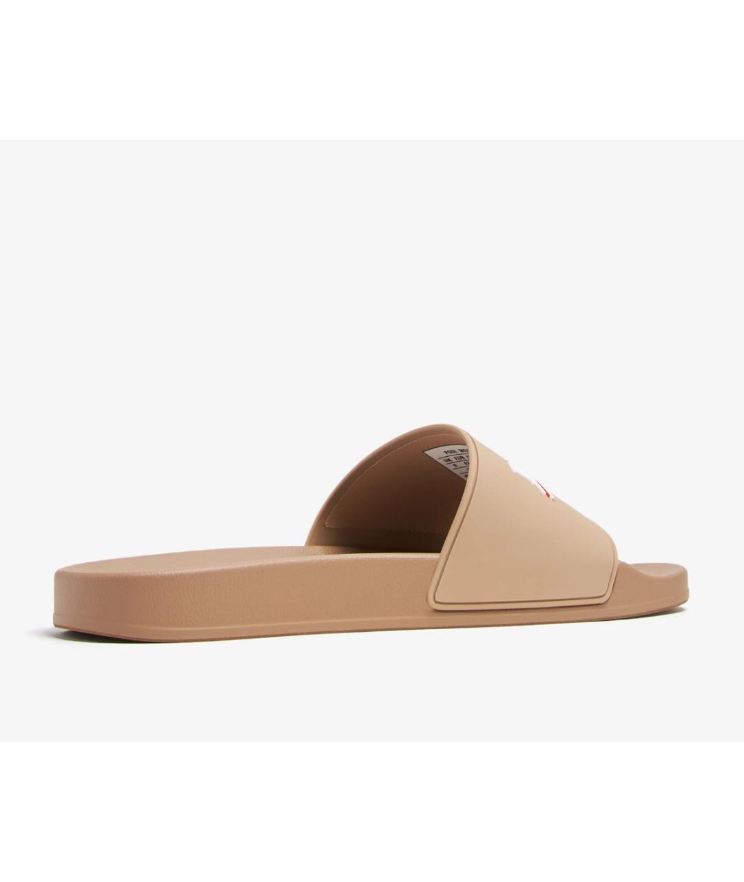 BALENCIAGA Бежевые резиновые шлепанцы, фото 3