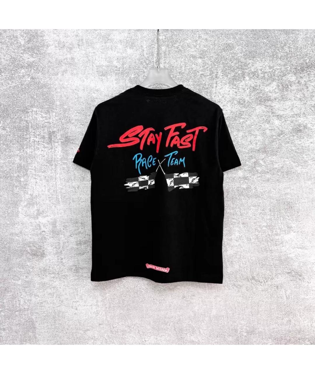 CHROME HEARTS Черная хлопковая футболка, фото 2