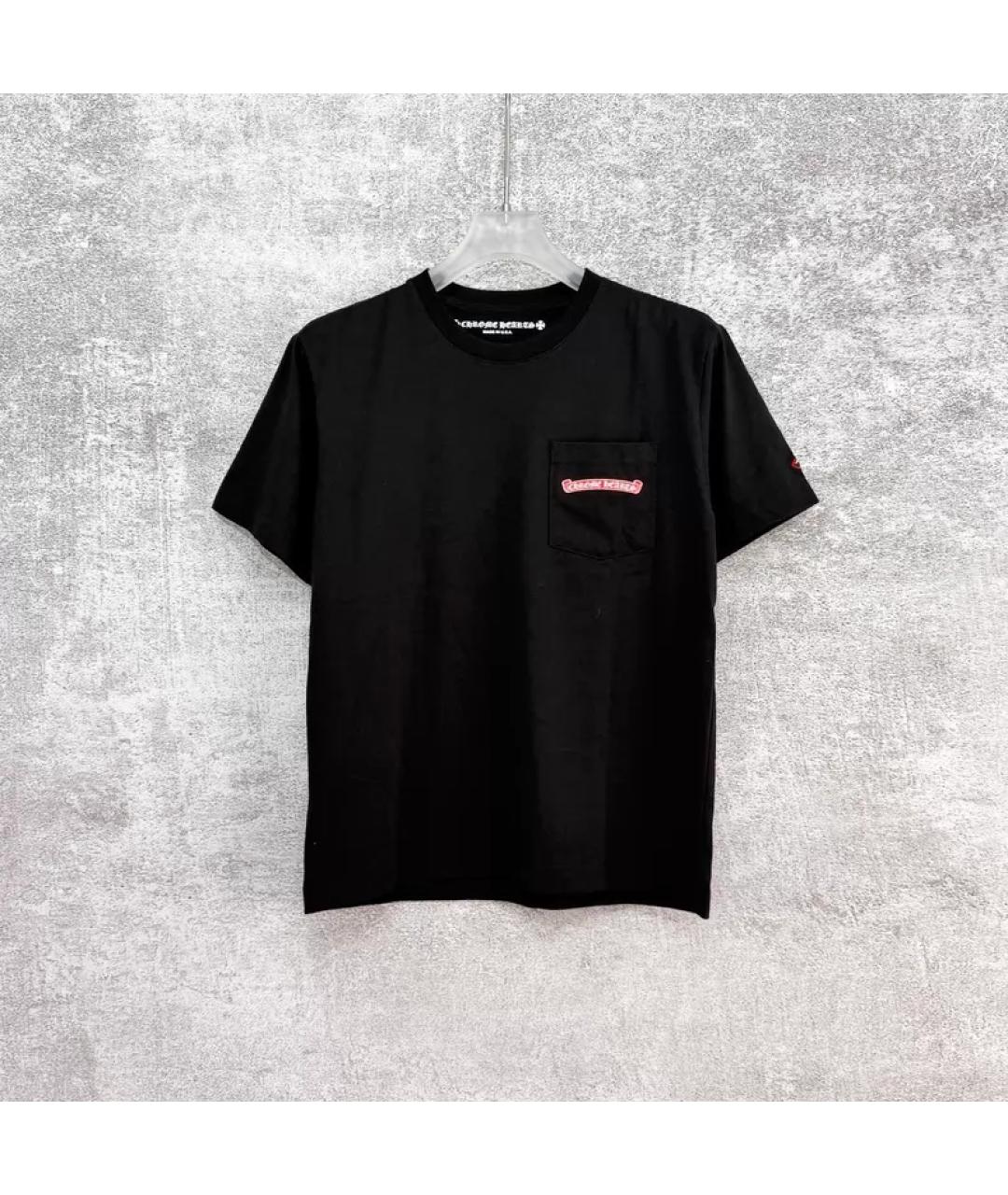 CHROME HEARTS Черная хлопковая футболка, фото 3