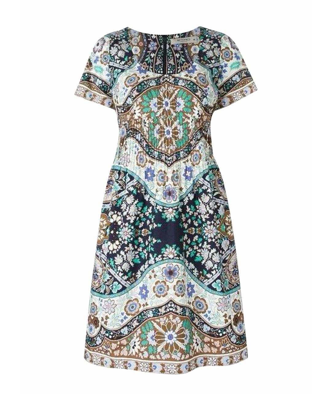 ETRO Мульти хлопковое коктейльное платье, фото 1