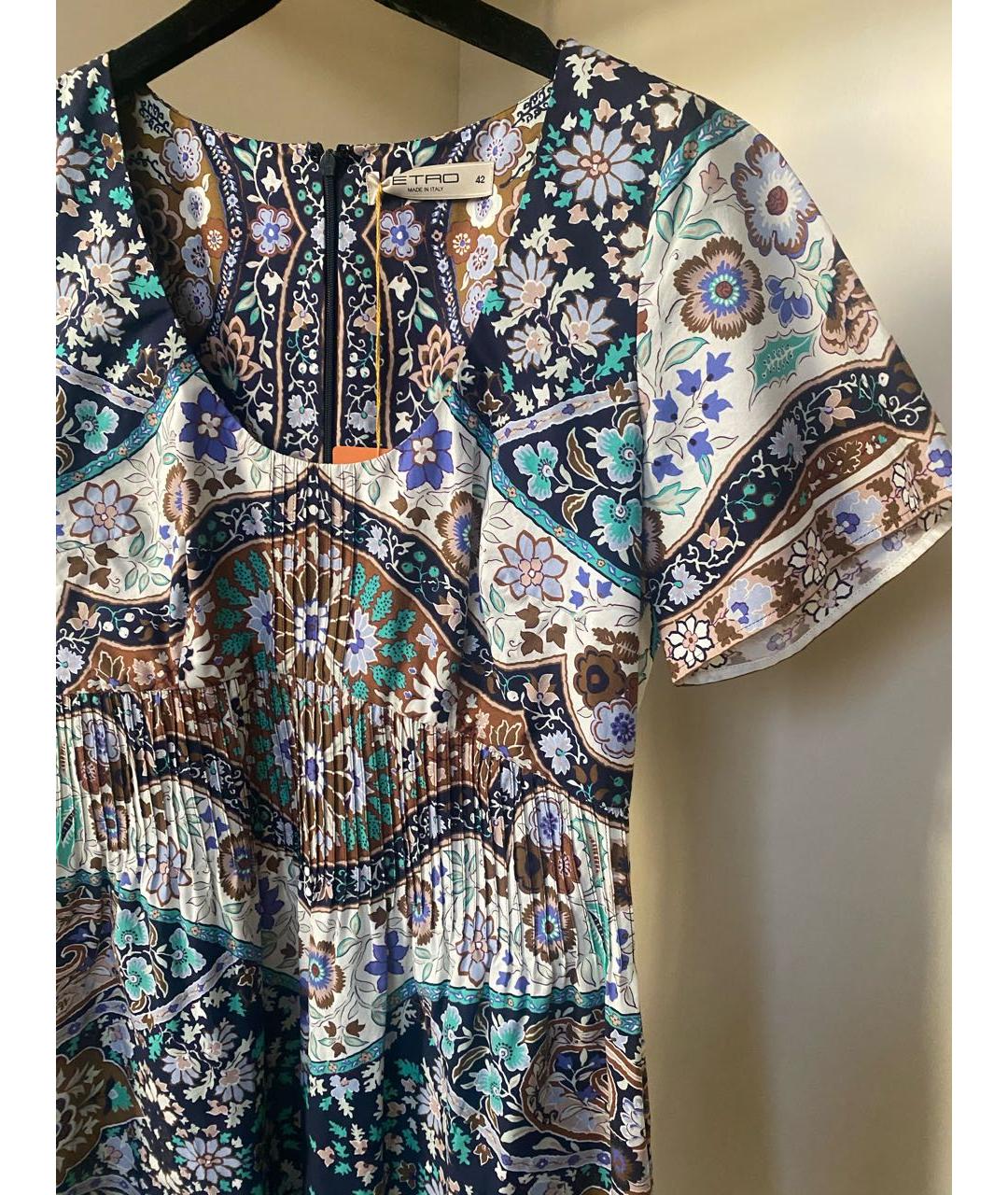 ETRO Мульти хлопковое коктейльное платье, фото 6