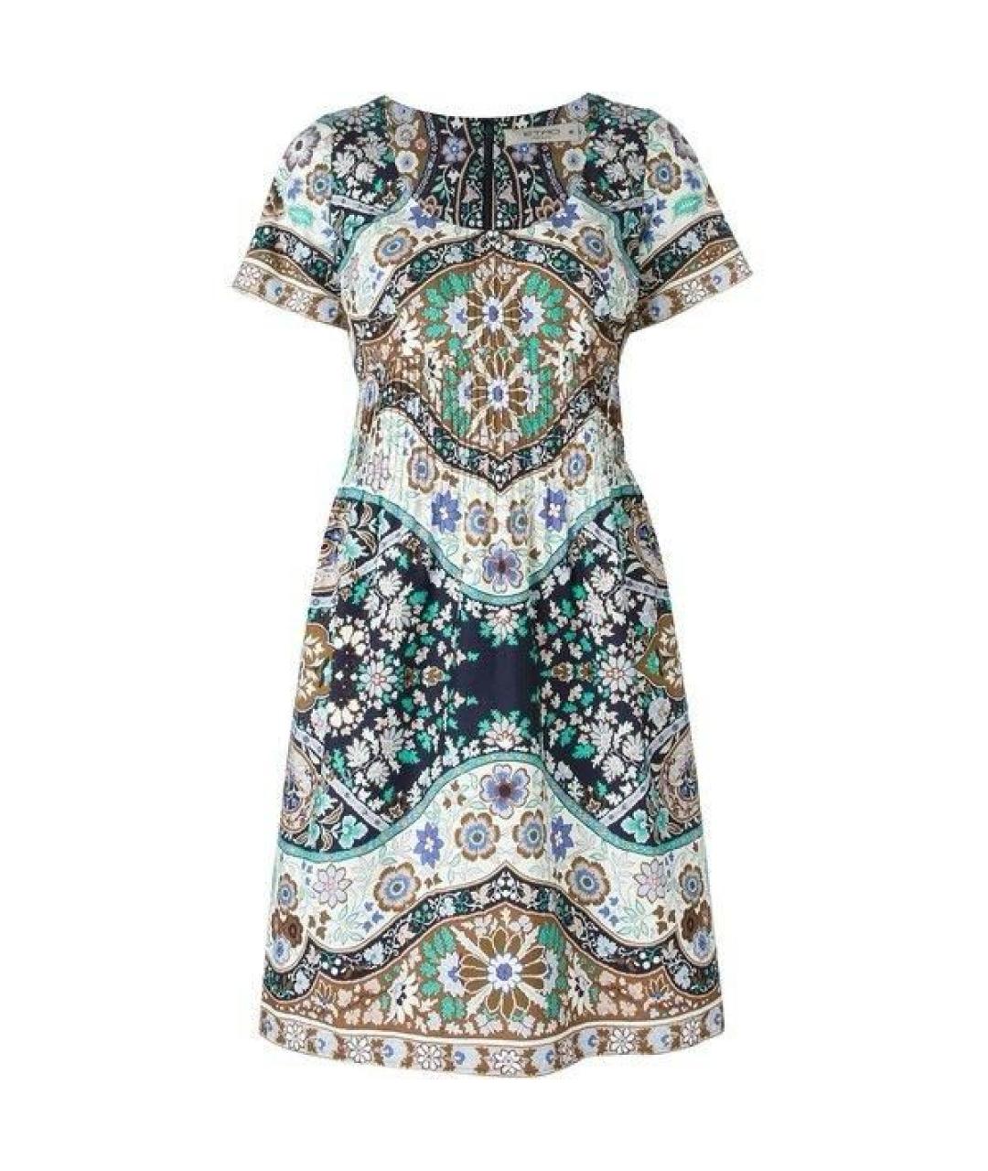 ETRO Мульти хлопковое коктейльное платье, фото 9