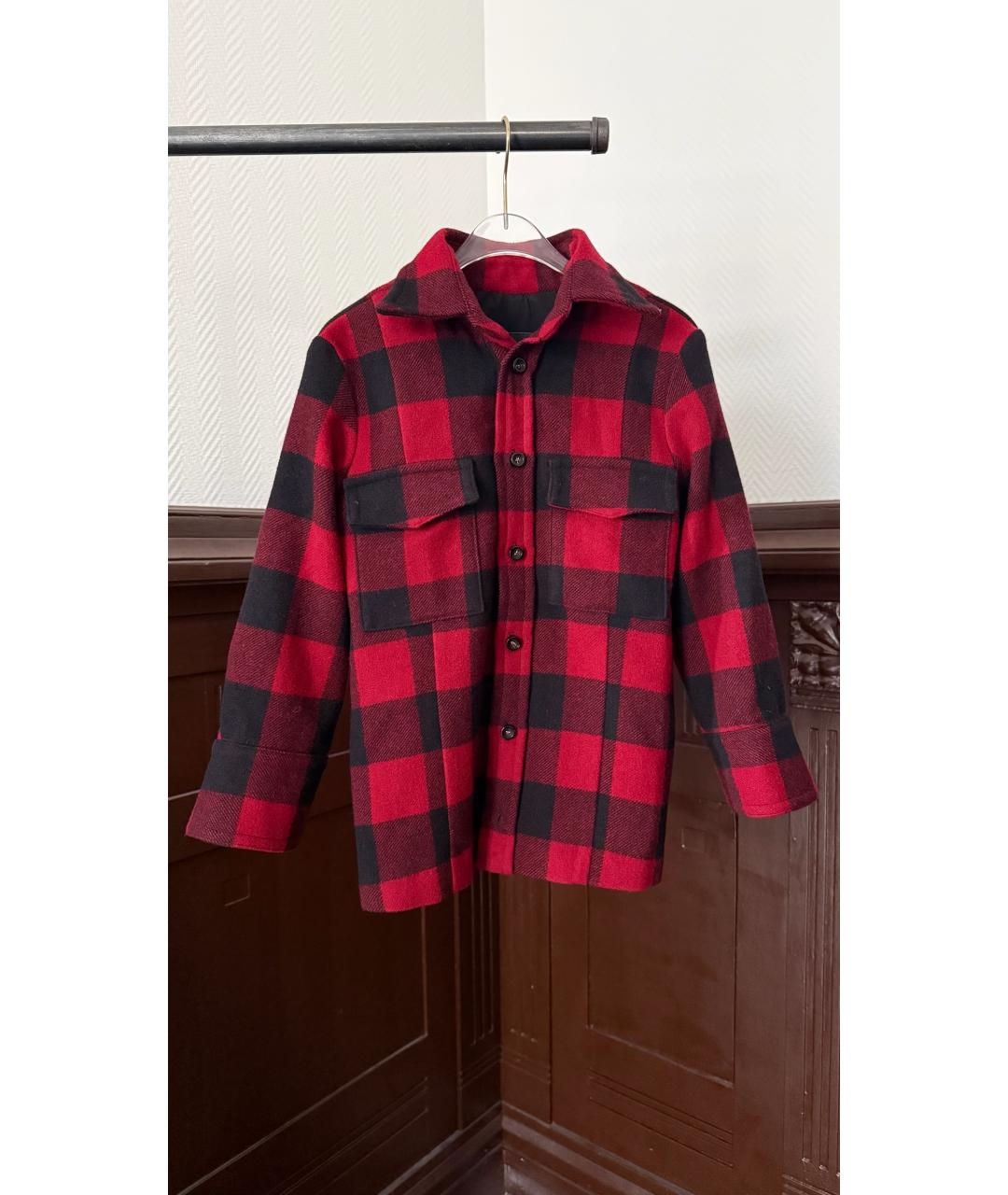 DSQUARED2 Красная хлопковая рубашка, фото 6