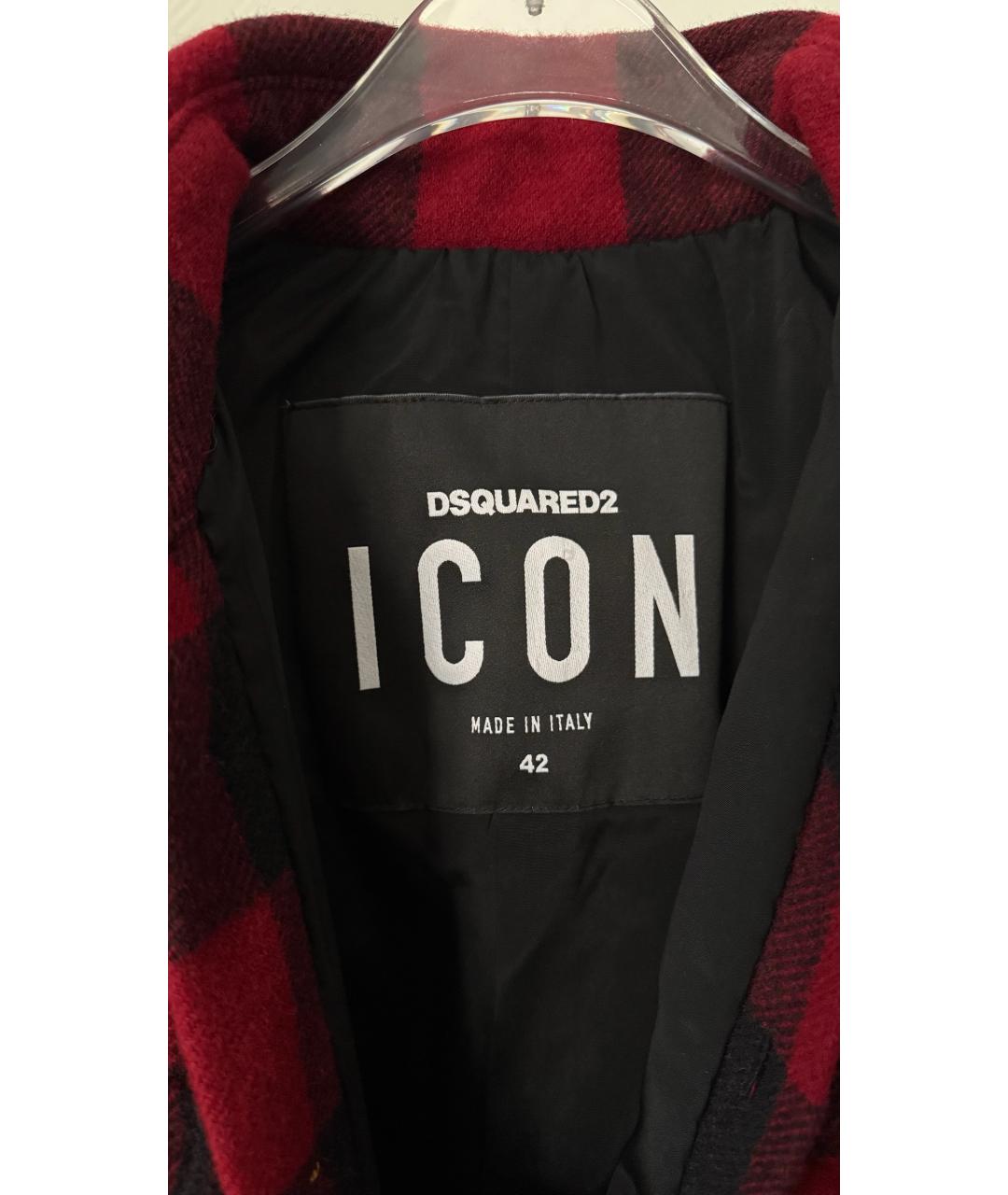 DSQUARED2 Красная хлопковая рубашка, фото 5