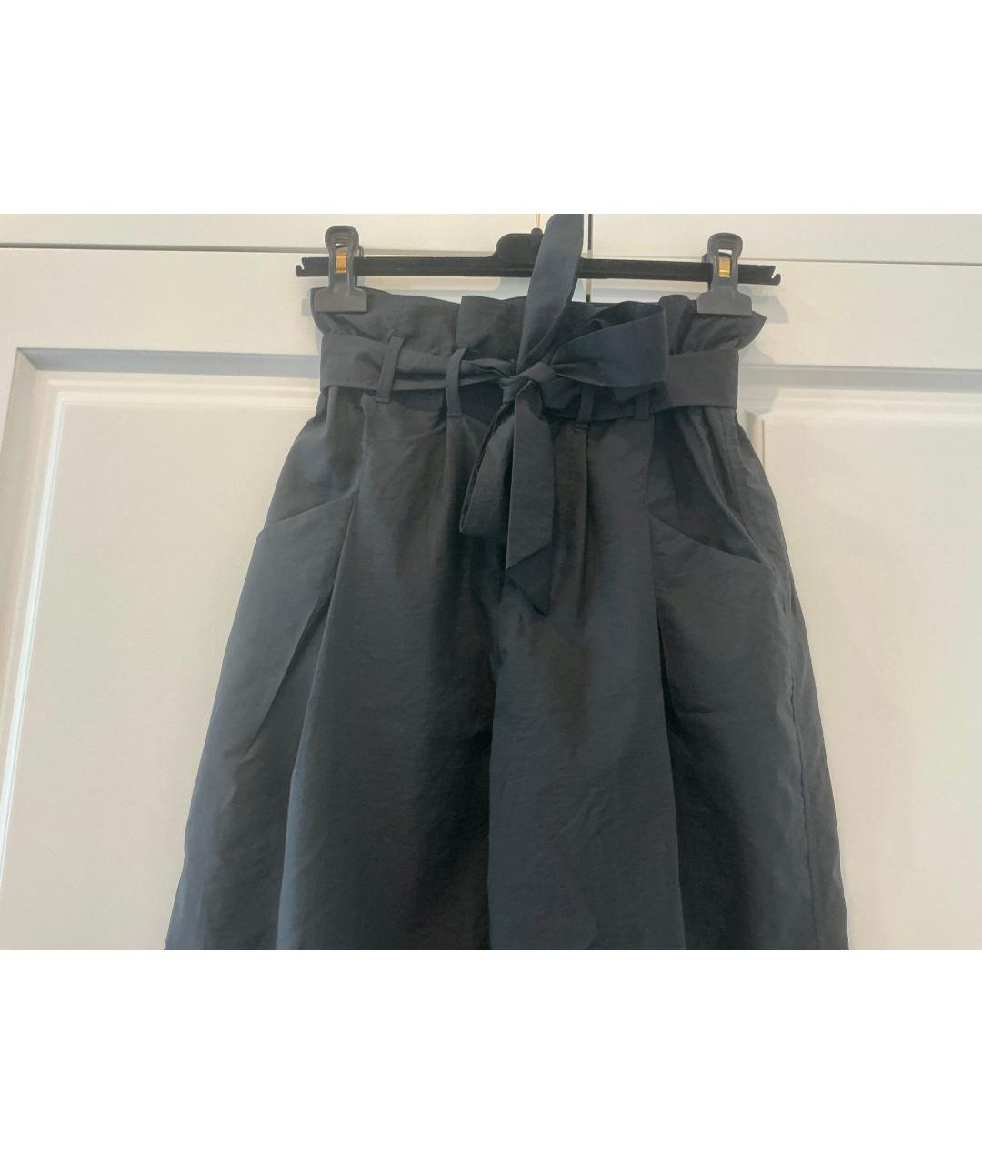 BRUNELLO CUCINELLI Черные хлопковые брюки широкие, фото 2