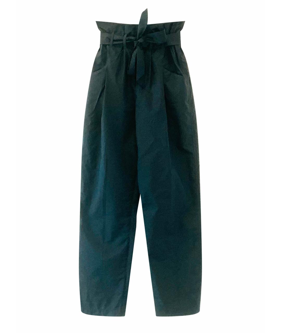 BRUNELLO CUCINELLI Черные хлопковые брюки широкие, фото 1